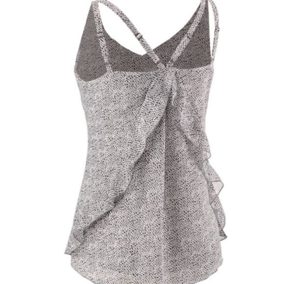 CAbi Flutter Top Static Print Cami - #5359 - S - Picture 4 of 8